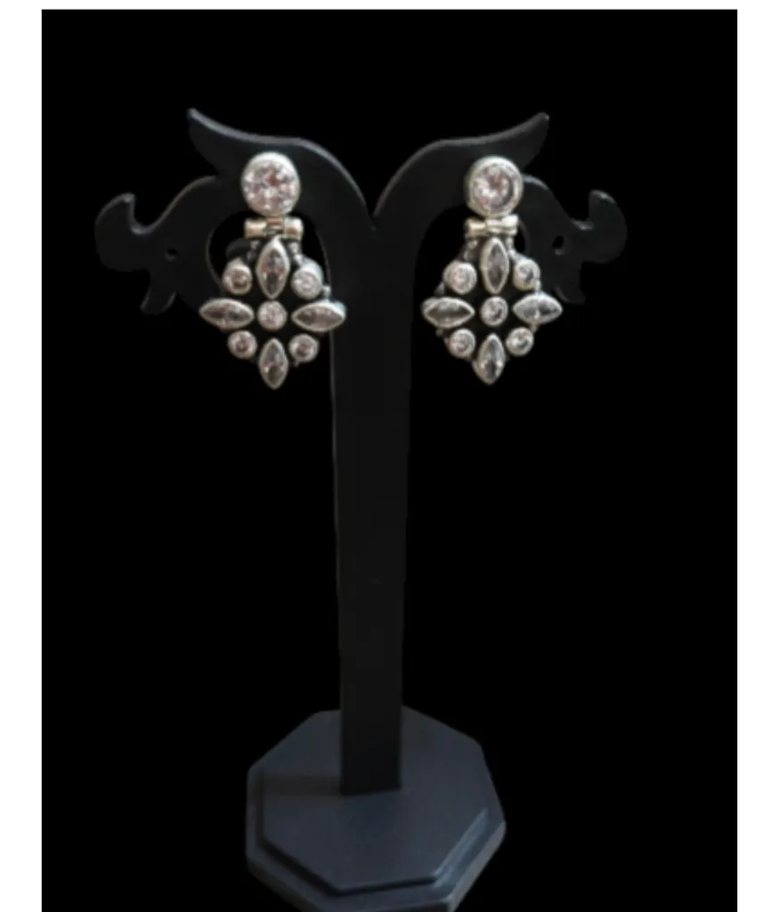 Princess drop earrings