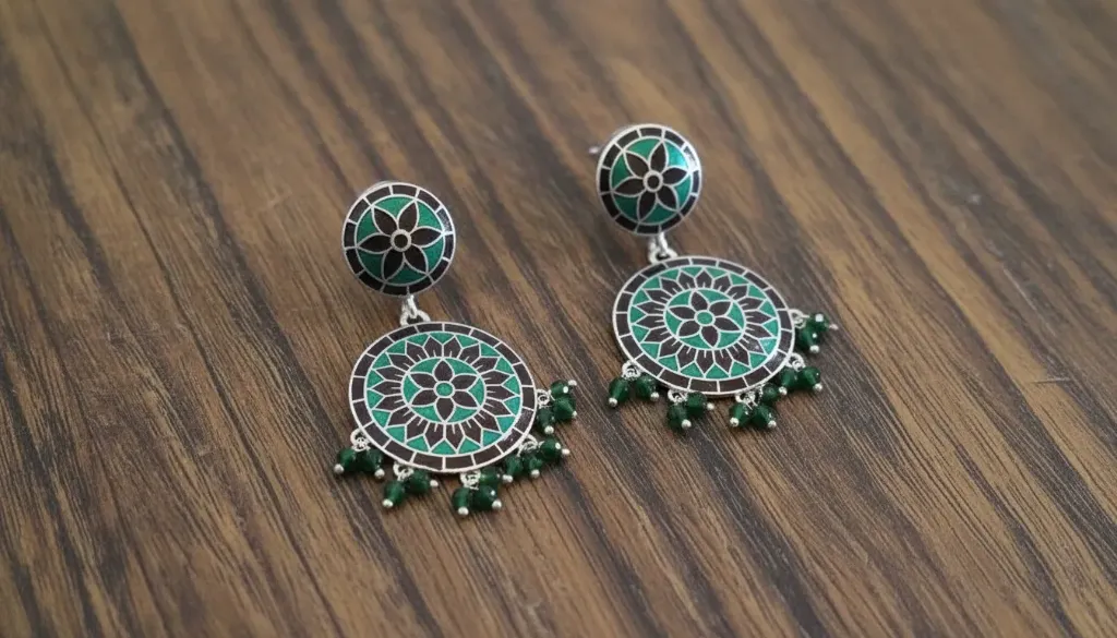 Meenakari Aarohi Mandala drops