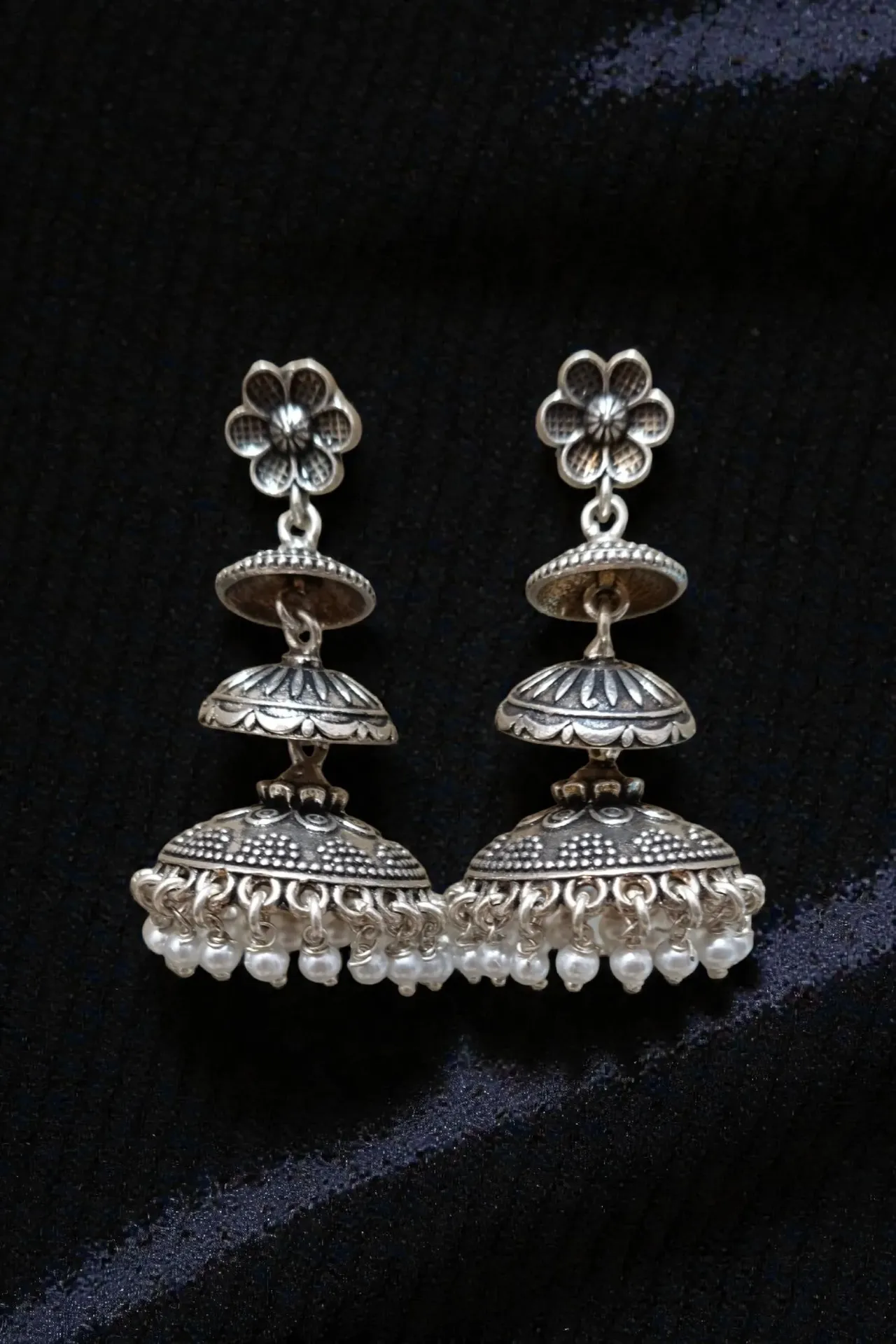 Maharani pearl Fringe Jhumka