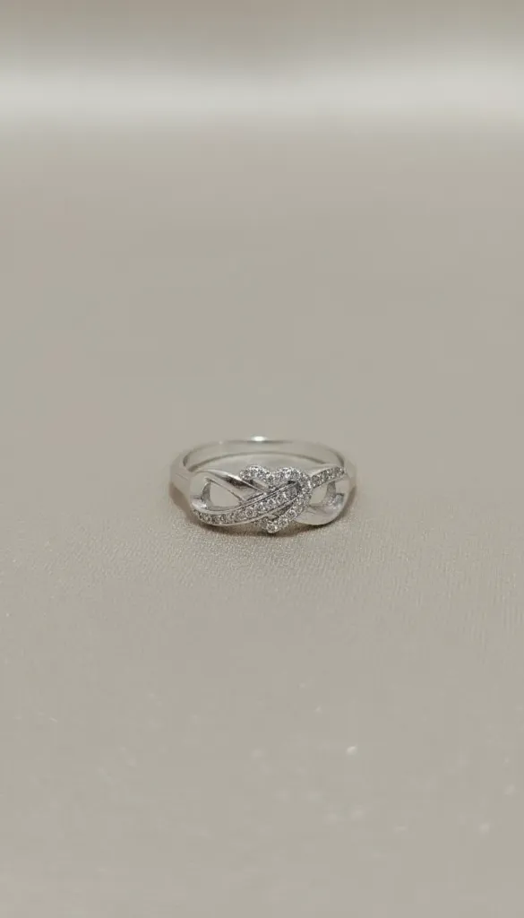 Infinity Heart Sparkle Ring
