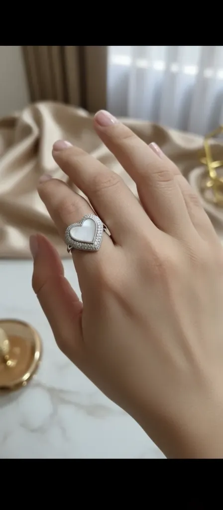 Luna Heart Halo Ring